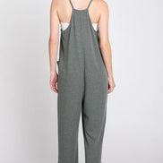 Front Patch Pocket Roll-Up Jumpsuit