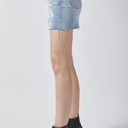 Shay Light Wash Risen Denim Skirt