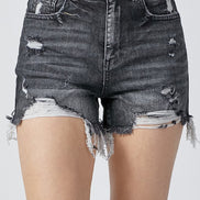 Trixie  Black Risen Denim Shorts
