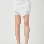 Elsa White Risen Denim Pencil Skirt