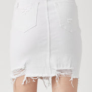 Elsa White Risen Denim Pencil Skirt