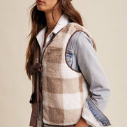 Reversible Tie-Front Fuzzy Vest