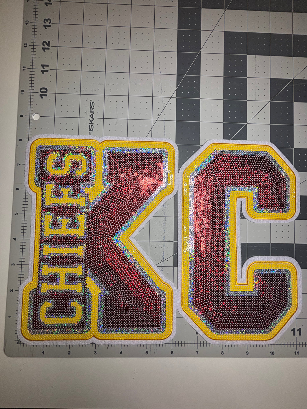KC Chiefs Sequin X-Large Patch