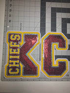 KC Chiefs Sequin X-Large Patch