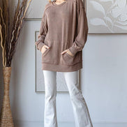 Ribbed Tunic Top w/Pockets