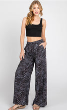 Load image into Gallery viewer, Zebra Design Wide Legged Smocked Pants
