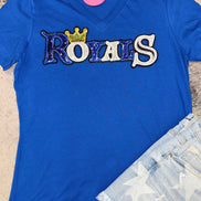 Royals V-Neck Tee w/Sequin Patch