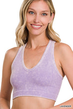 Load image into Gallery viewer, Washed Ribbed Seamless Racerback Tank top
