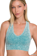 Load image into Gallery viewer, Washed Ribbed Seamless Racerback Tank top
