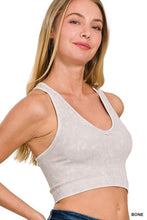 Load image into Gallery viewer, Washed Ribbed Seamless Racerback Tank top
