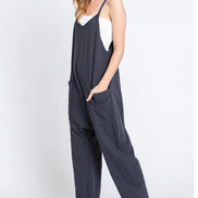 Terry Cloth jumpsuit with front patch pockets