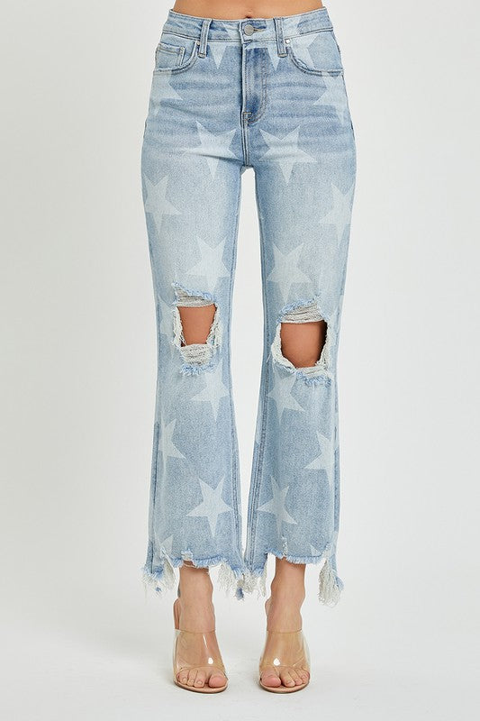 ViVi High Rise Star Design Risen Denim Jeans