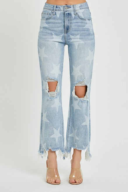 ViVi High Rise Star Design Risen Denim Jeans