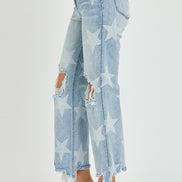 ViVi High Rise Star Design Risen Denim Jeans