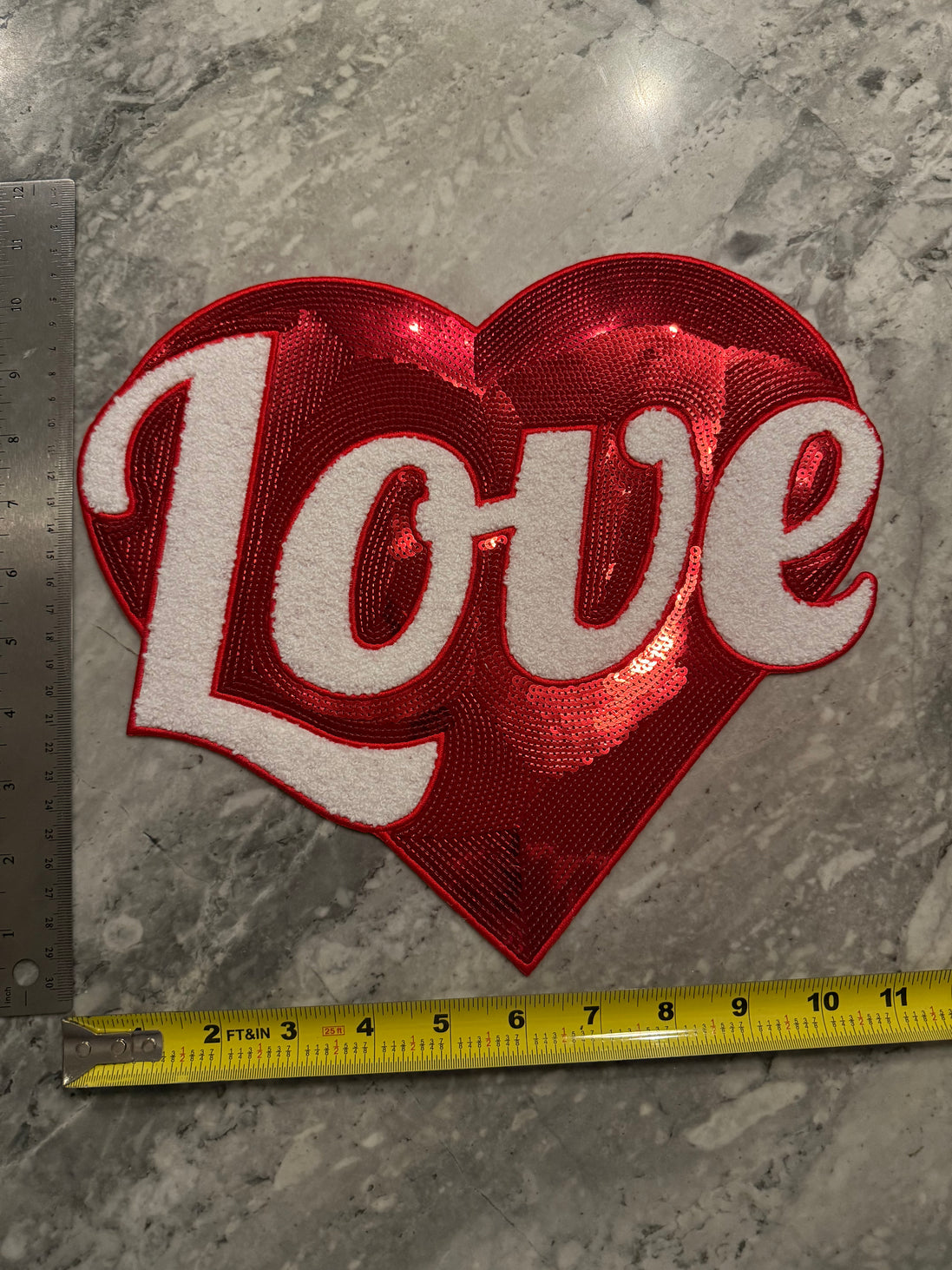 Sequin Heart Love X-Large Patch (Valentine’s Collection)