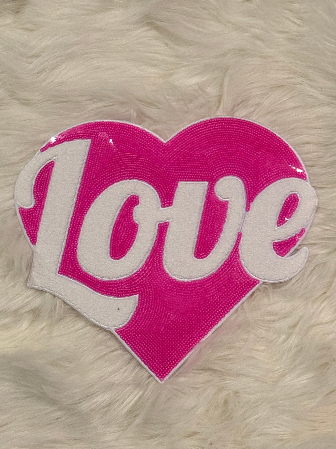 Sequin Heart Love X-Large Patch (Valentine’s Collection)