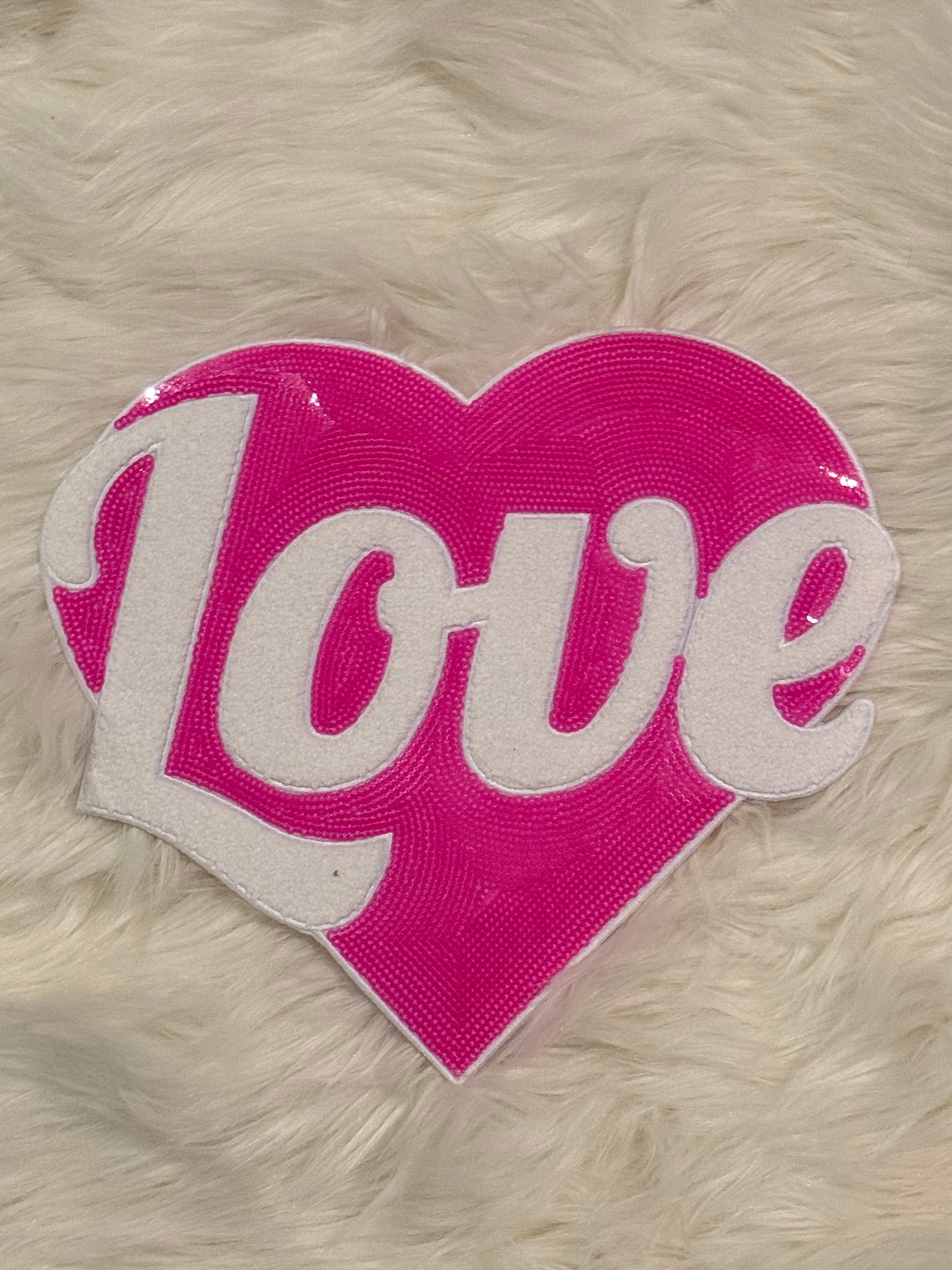 Sequin Heart Love X-Large Patch (Valentine’s Collection)