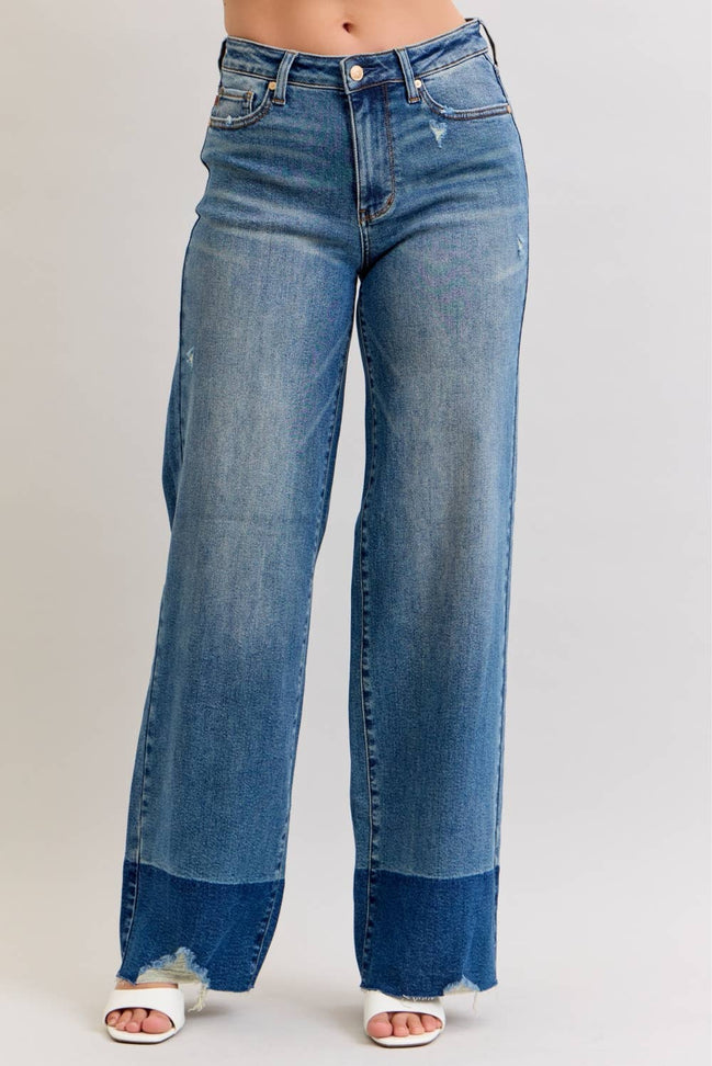 JUDY BLUE High Waisted Column Straight