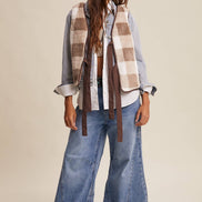 Reversible Tie-Front Fuzzy Vest