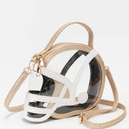 Clear Gameday Football Helmet Satchel/Crossbody Bag