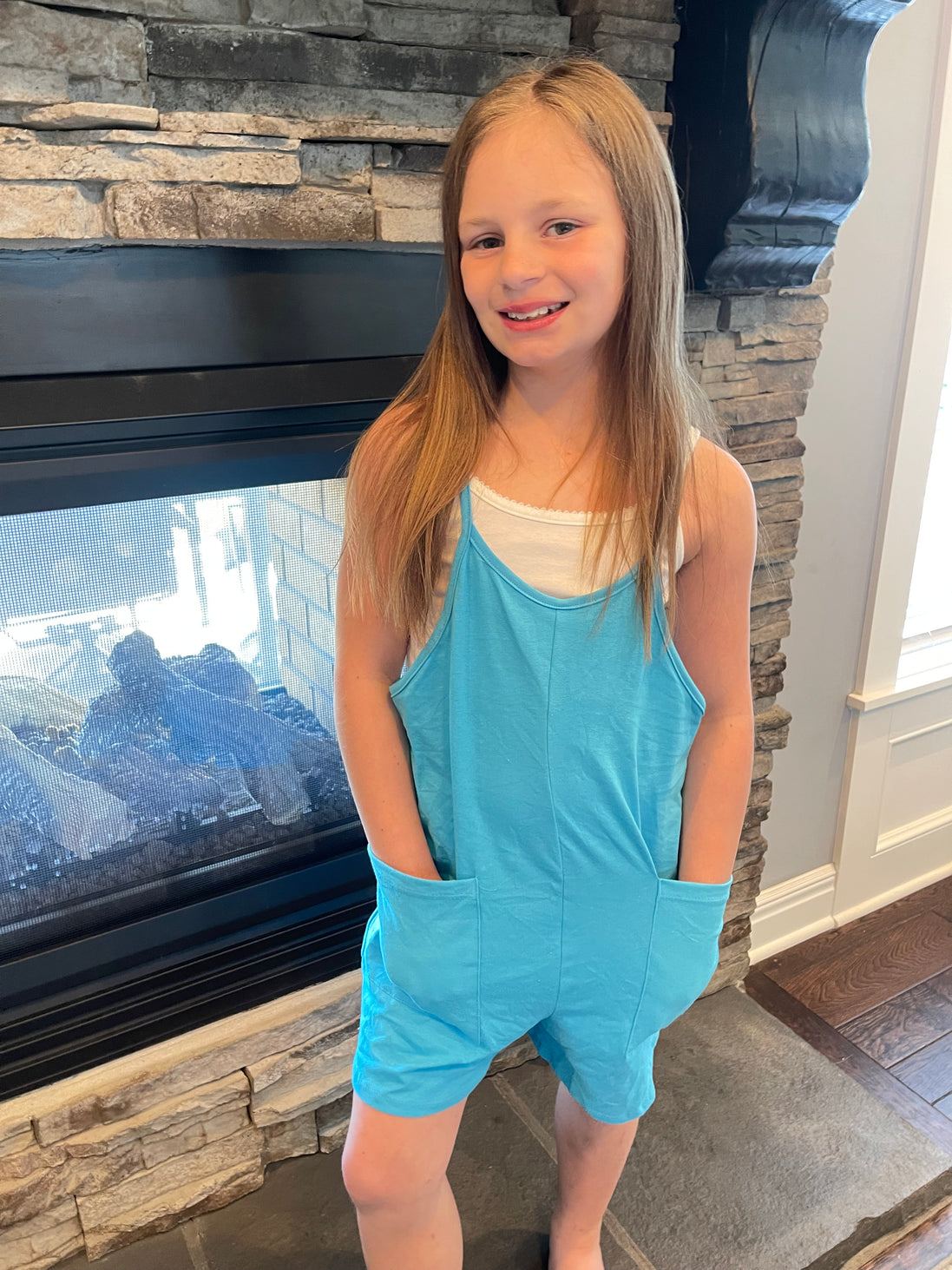 KIDS Cotton Romper w/ Pockets