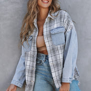 Plaid and Denim Jacket