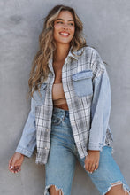 Load image into Gallery viewer, Plaid and Denim Jacket
