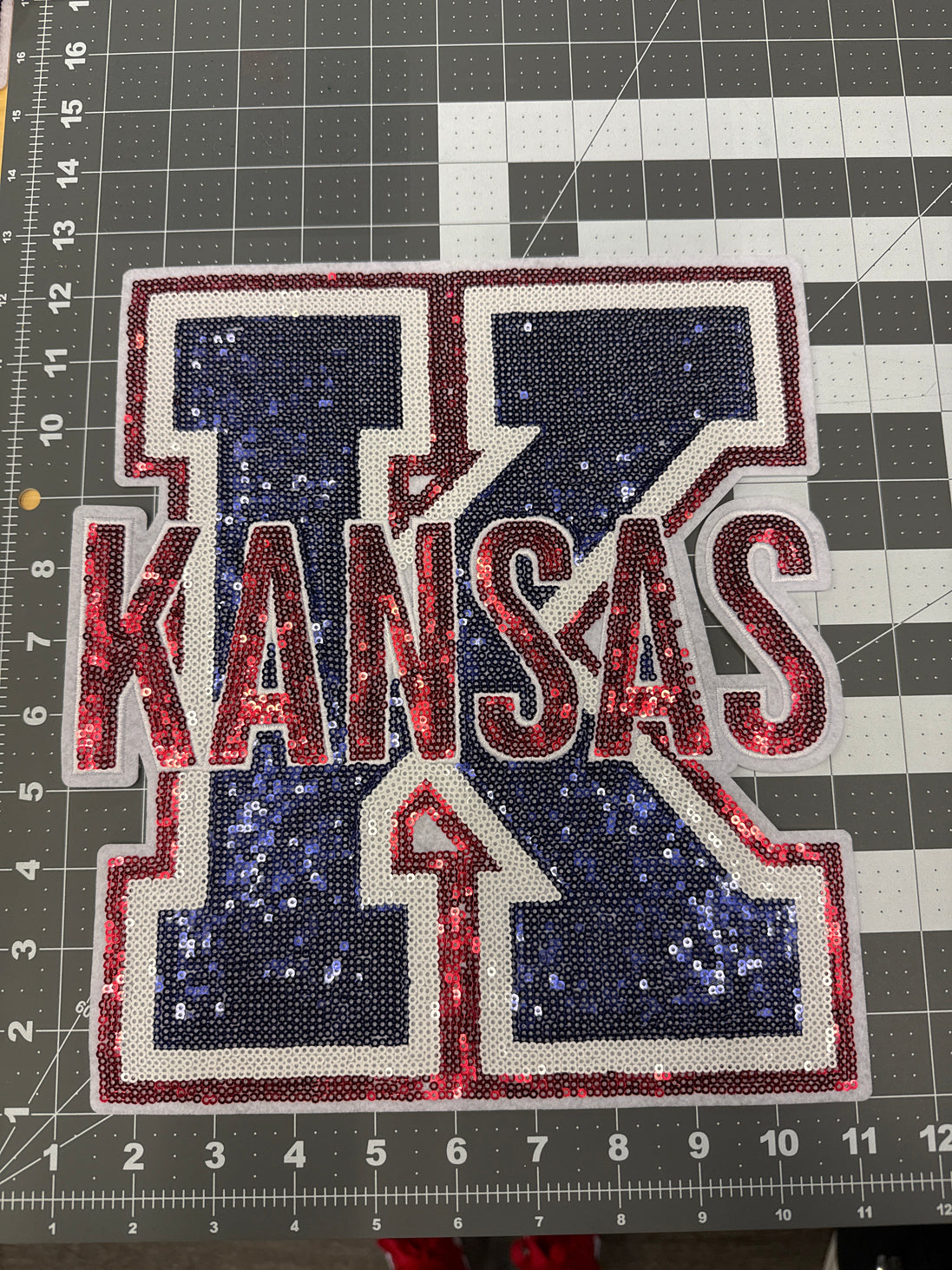 Kansas Sequin X-Large Patch