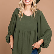 Puff Sleeve Babydoll Top