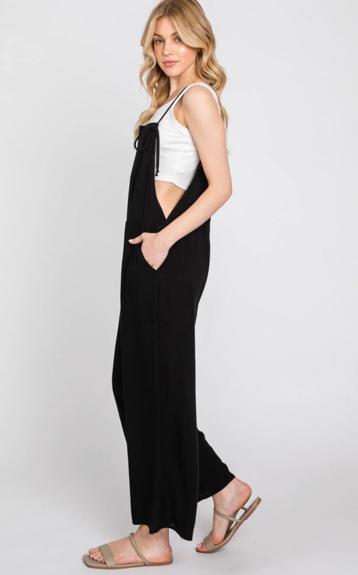 Wide Leg Jumpsuit with Spaghetti Straps