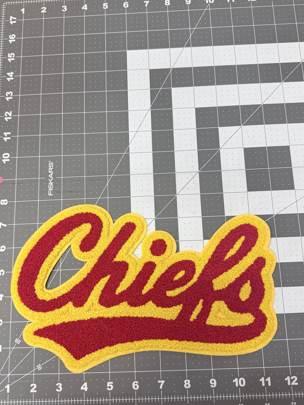Script Chiefs Chenille Large Patch