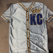 Royals Jersey w/Sequin Detailing (Gray Blue)