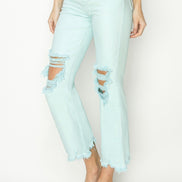 RISEN High Rise Cropped Denim