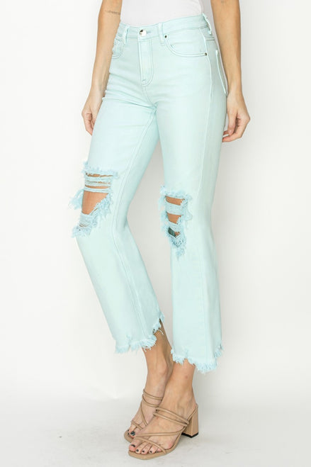 RISEN High Rise Cropped Denim