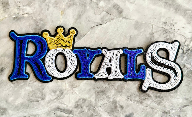 Royals w/Crown Sequin X-Large Patch