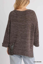 Load image into Gallery viewer, Ash Brown Distressed Sweater
