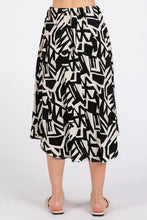 Load image into Gallery viewer, Print Waist Elastic With Tie Detailed Midi Skirt - NS80196
