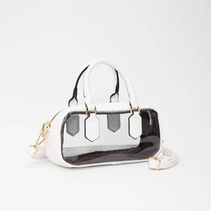 Clear East-West Top Handle/Crossbody