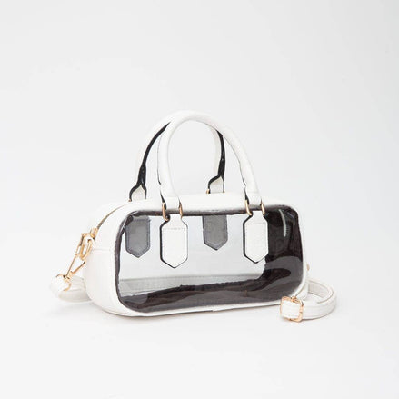 Clear East-West Top Handle/Crossbody