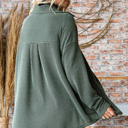 Ribbed Shacket w/Pockets