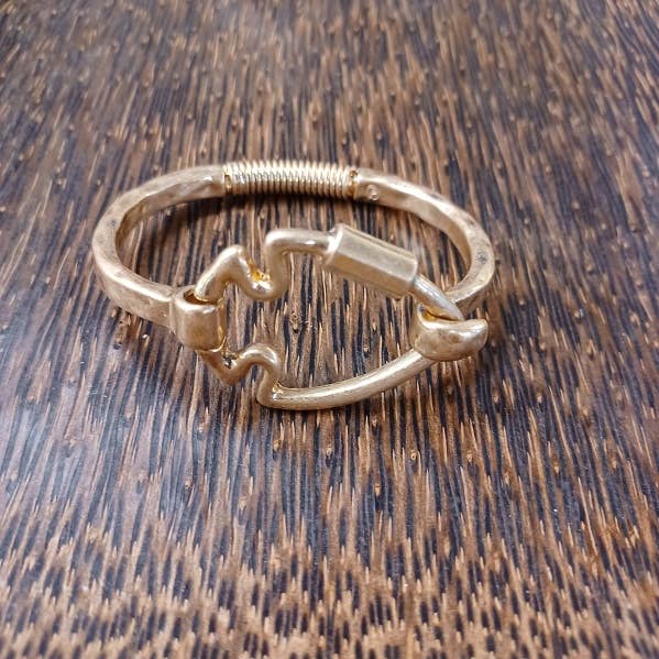 Matte Finish Arrowhead Cuff Bracelet (Gold or Silver)