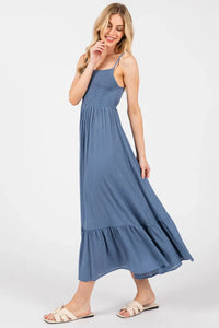 Smocked Ruffled Maxi Dress - ND40923