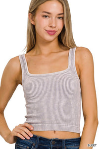 Reversible Neckline Cropped Tank