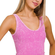 Reversible Neckline Cropped Tank