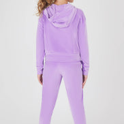 Girls Rib Velour Zip Jacket and Jogger - 2 Piece Set