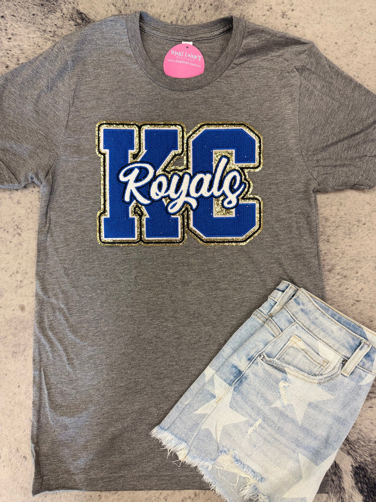 KC Royals Tee w/Chenille Patch