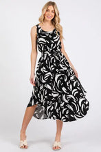 Load image into Gallery viewer, U-neck Back Surplice With Tie Detailed Midi Dress -ND40929B
