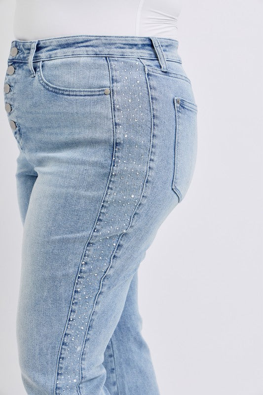 Constance Rhinestone detailing Judy Blue Denim Jeans