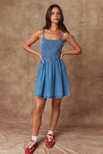 Load image into Gallery viewer, PD50500 - Charlotte Smocked Denim Dress
