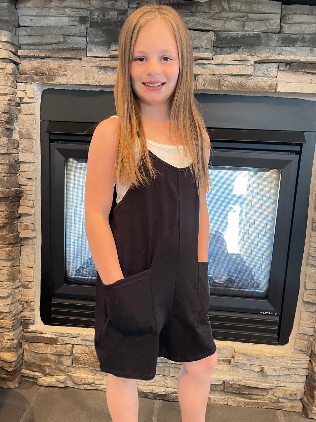 KIDS Cotton Romper w/ Pockets
